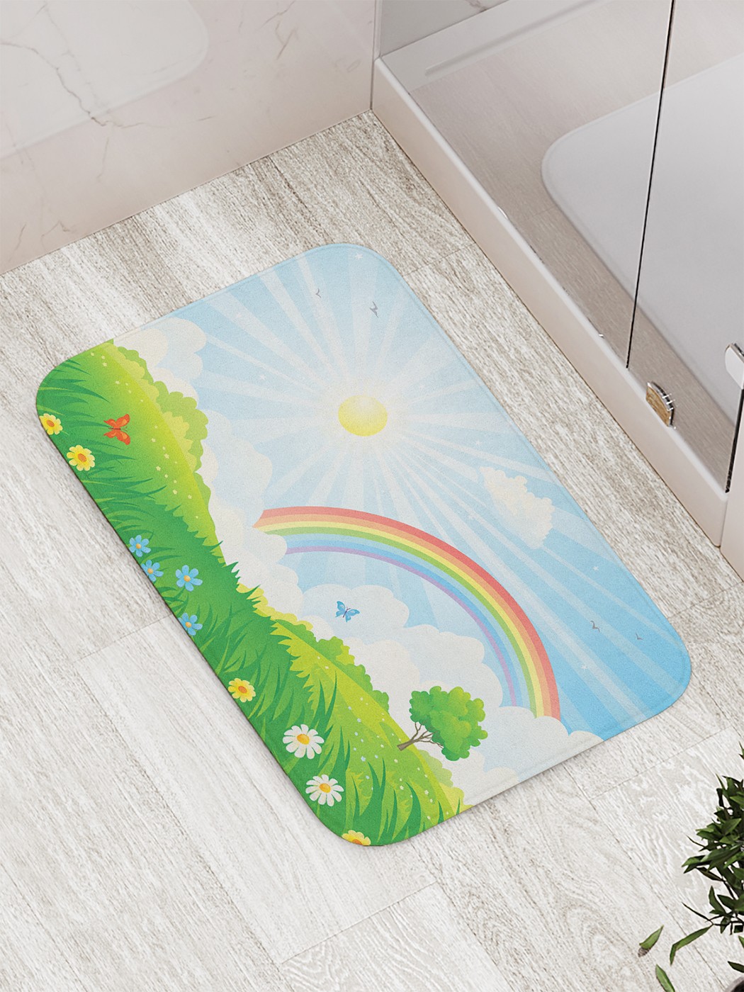 

bath_67629 Коврик противоскользящий для ванной, сауны, бассейна, 77х52 см