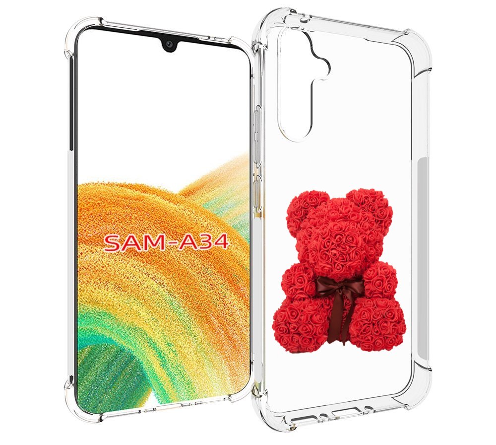 

Чехол MyPads мишка-из-розочек для Samsung Galaxy A34, Tocco