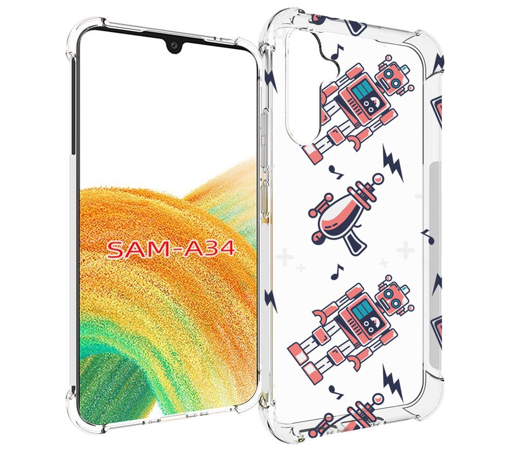 

Чехол MyPads мини-роботы для Samsung Galaxy A34, Tocco
