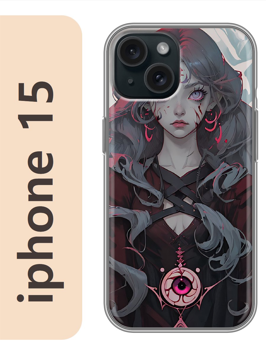 

Чехол на Apple Iphone 15 девушка аниме 899, Прозрачный, Iph15anim