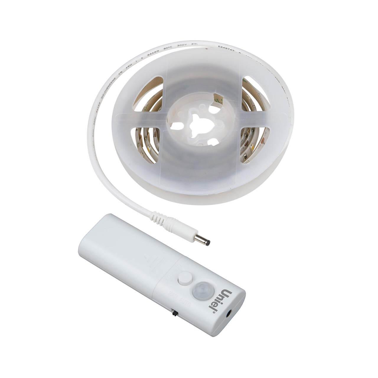 фото Светодиодная лента uniel 1,5w/m 30led/m белый 1m uls-r22-1,5w/4000k/1,0m/2aa