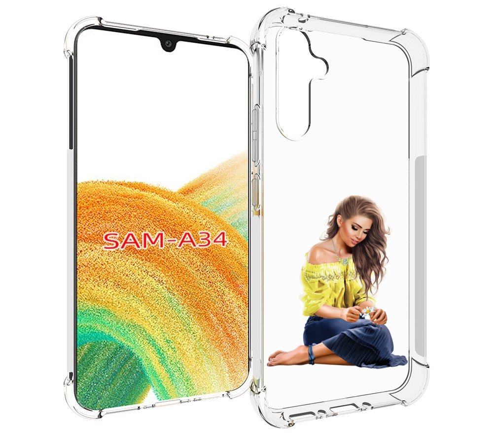 

Чехол MyPads миленькая-девочка женский для Samsung Galaxy A34, Tocco