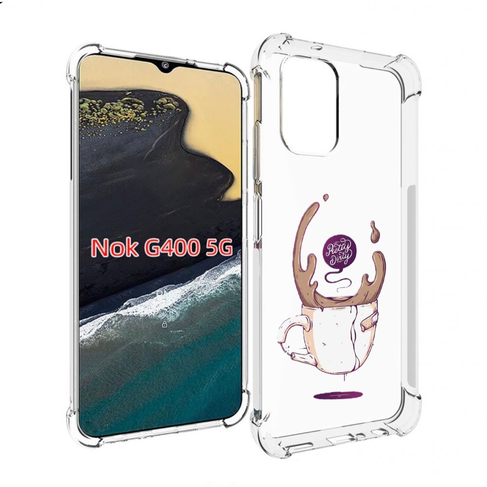 

Чехол MyPads сломанный стаканчик для Nokia G400 5G, Прозрачный, Tocco