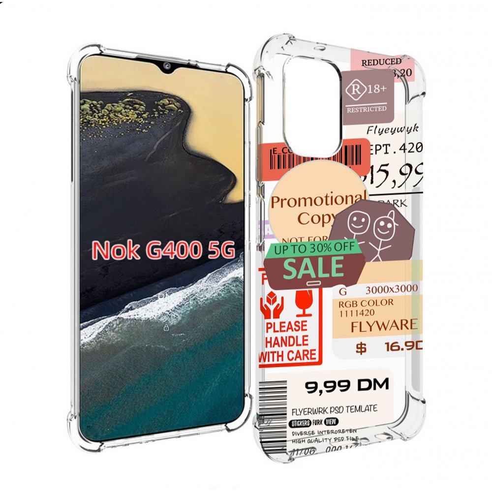 

Чехол MyPads скидочные-купоны-принт для Nokia G400 5G, Прозрачный, Tocco