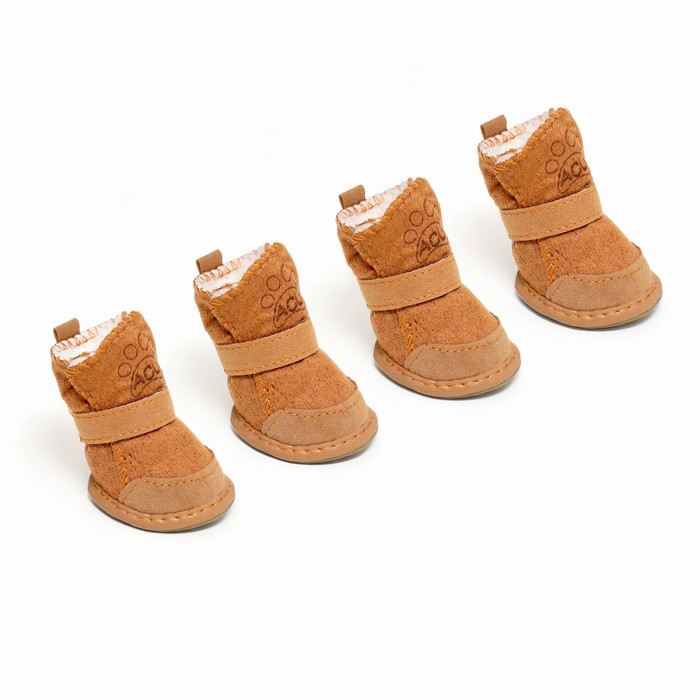 фото Ботинки элеганс, набор 4 шт, размер 4 (подошва 5,5 х 4,5 см) коричневые nobrand