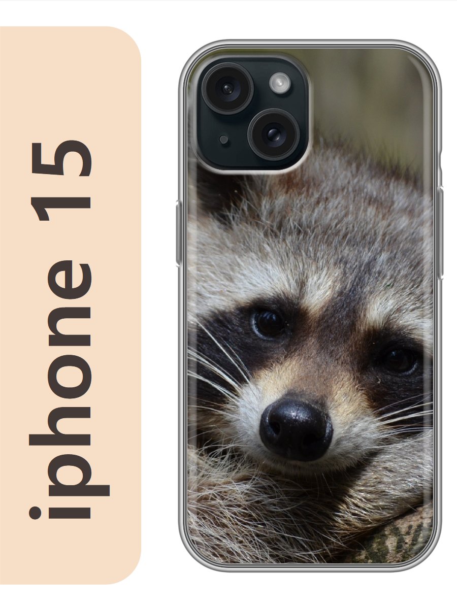 

Чехол на Apple Iphone 15 енот 877, Iph15zhiv