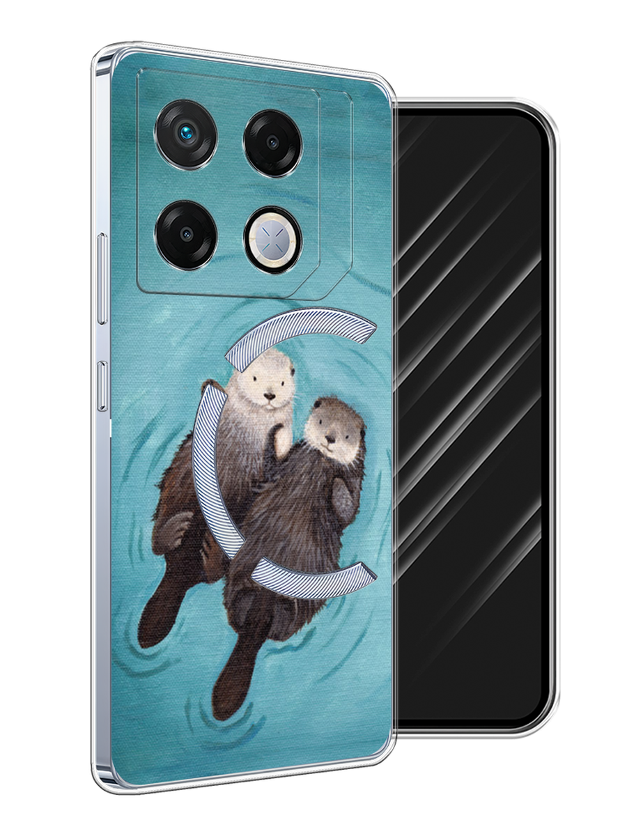 

Чехол Awog на Infinix GT 20 Pro "Парочка бобров", Голубой, 3106250-1
