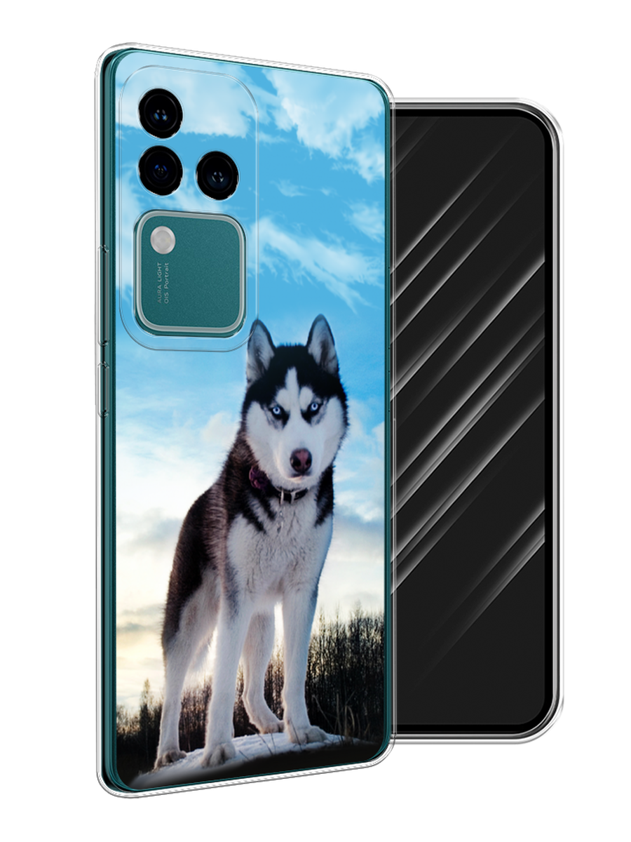 

Чехол Awog на Vivo V30 Pro/S18 Pro "Хаски 3", Белый;черный;голубой, 269950-1