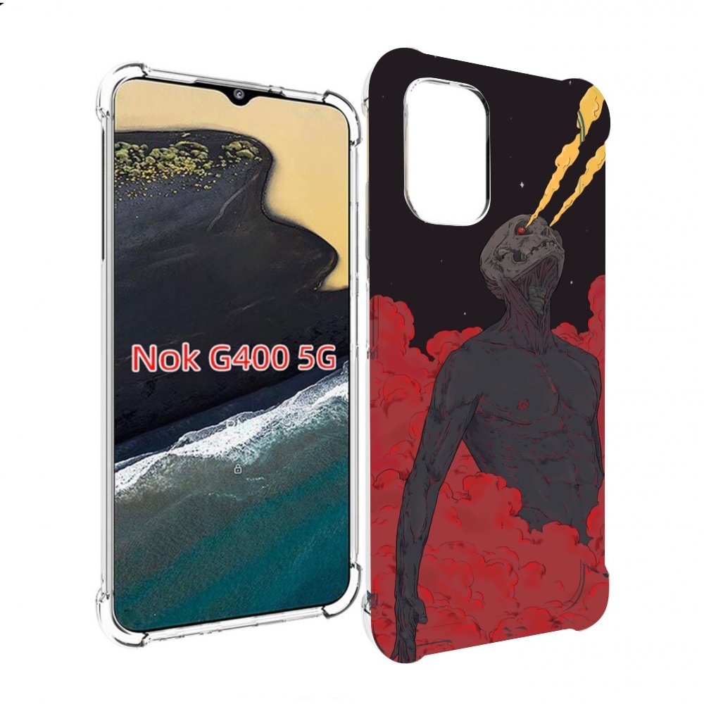 

Чехол MyPads скелет в красном дыму для Nokia G400 5G, Прозрачный, Tocco