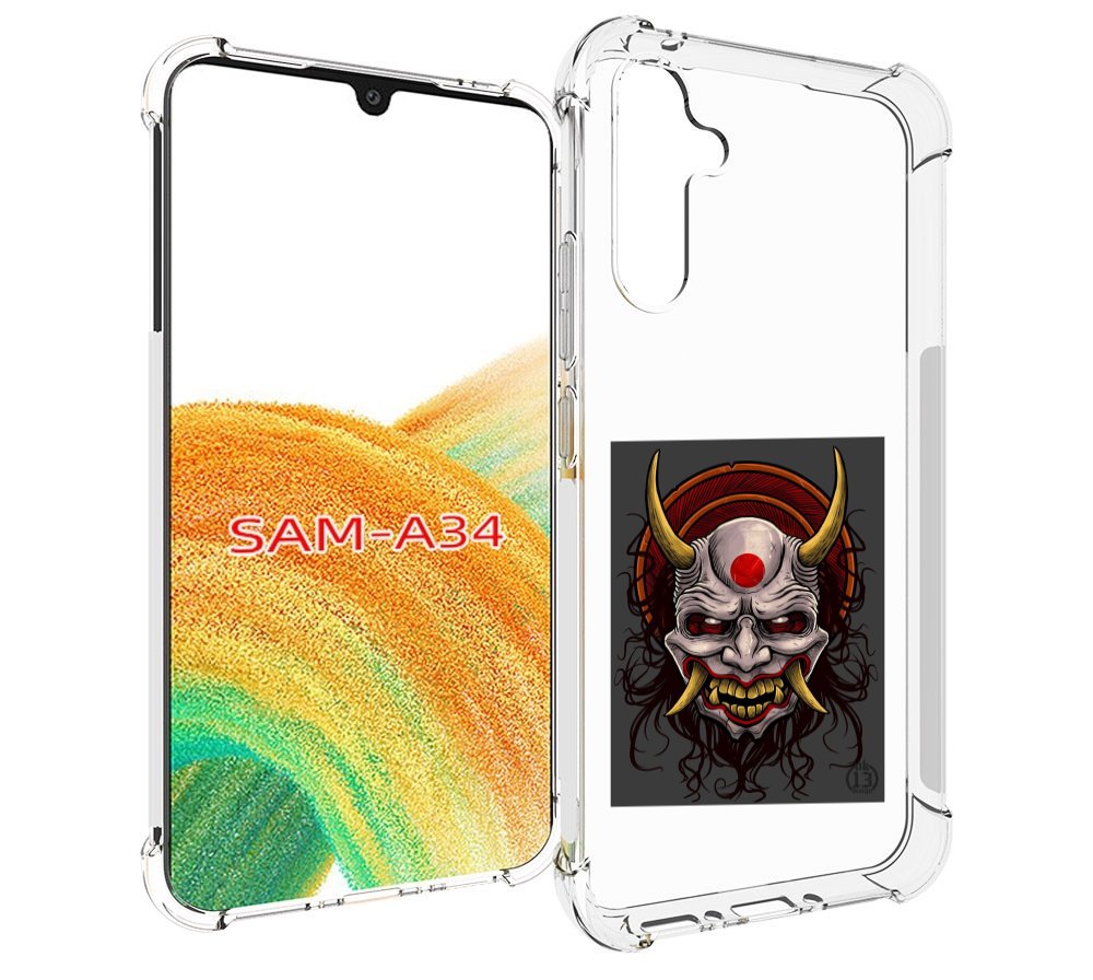 

Чехол MyPads маска с клыками и рогами для Samsung Galaxy A34, Tocco