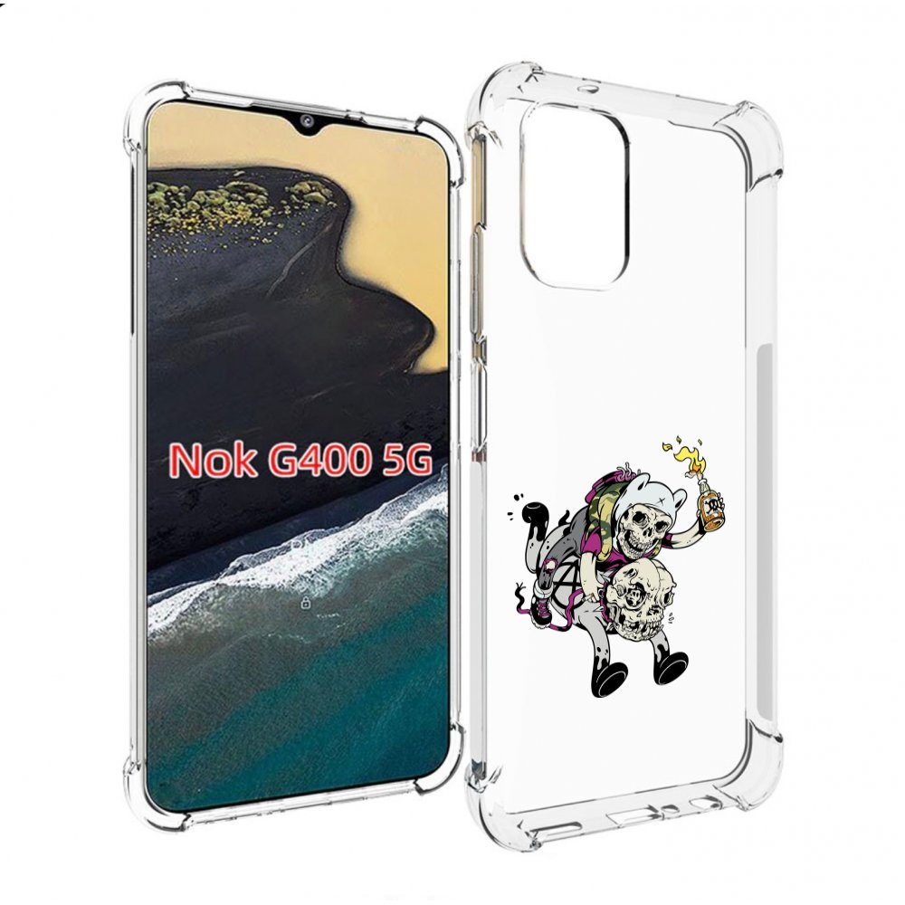 

Чехол MyPads время приключений скелеты для Nokia G400 5G, Прозрачный, Tocco