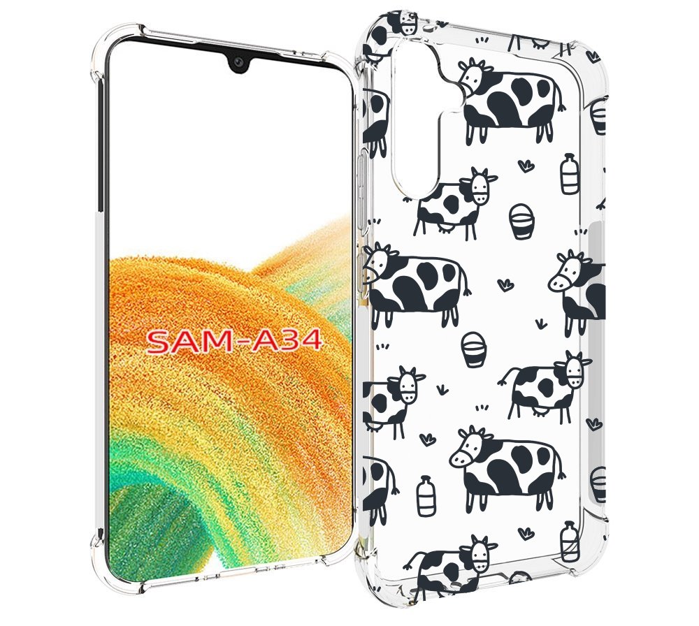 

Чехол MyPads маленькие-коровки для Samsung Galaxy A34, Tocco