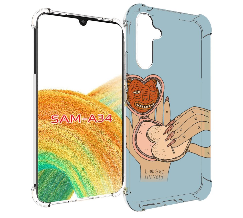 

Чехол MyPads макияж картинка женский для Samsung Galaxy A34, Tocco