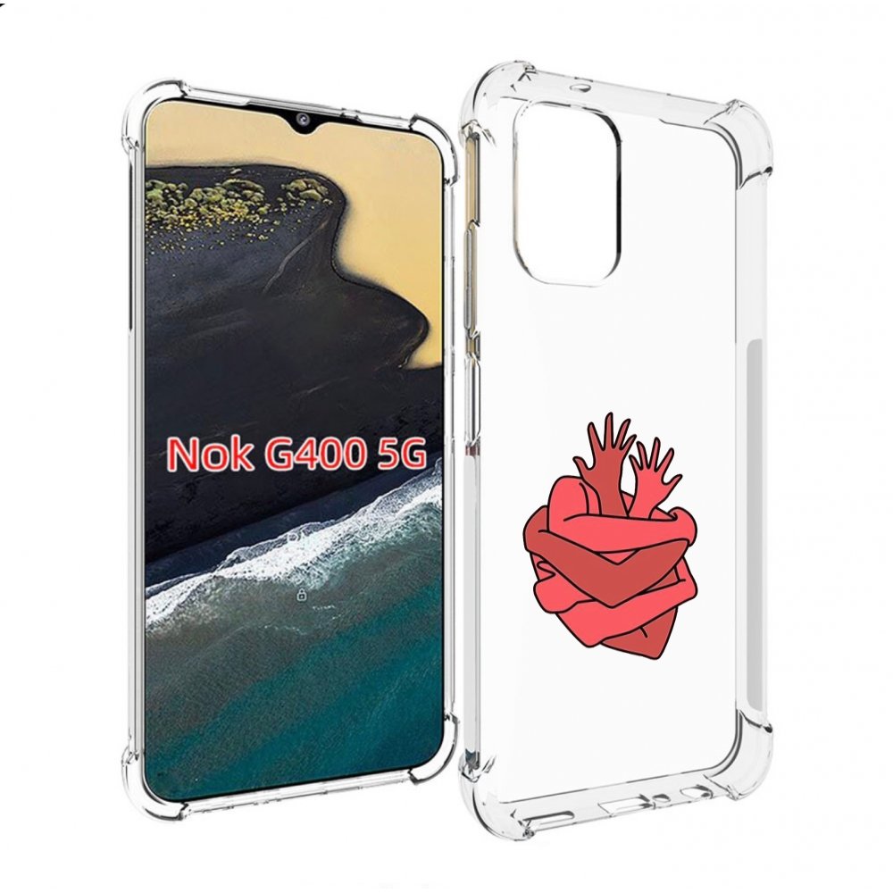 

Чехол MyPads сердце из ручек для Nokia G400 5G, Прозрачный, Tocco