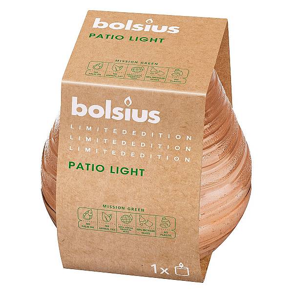 

Свеча декоративная в банке Bolsius 9,4x9,1 см землянисто-коралловая
