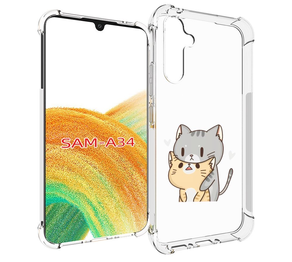 

Чехол MyPads любящие-коты для Samsung Galaxy A34, Tocco