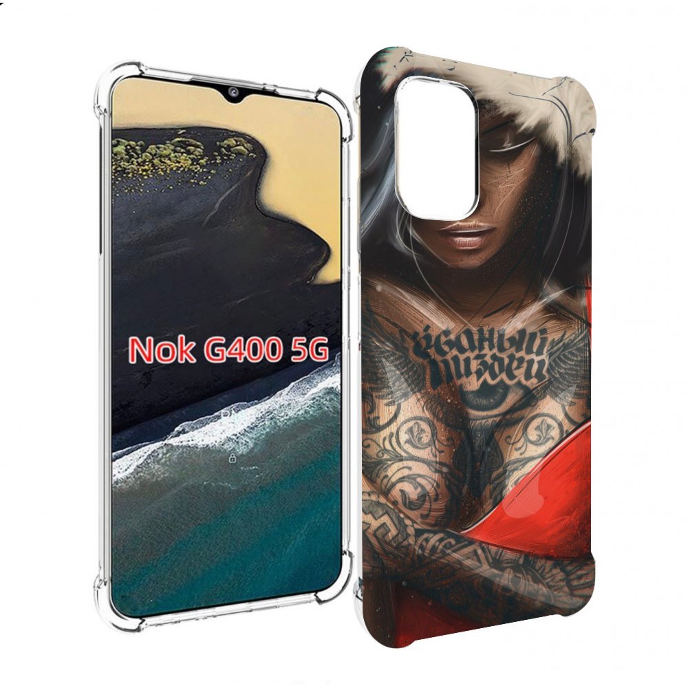 

Чехол MyPads санта-клаус-девушка для Nokia G400 5G, Прозрачный, Tocco