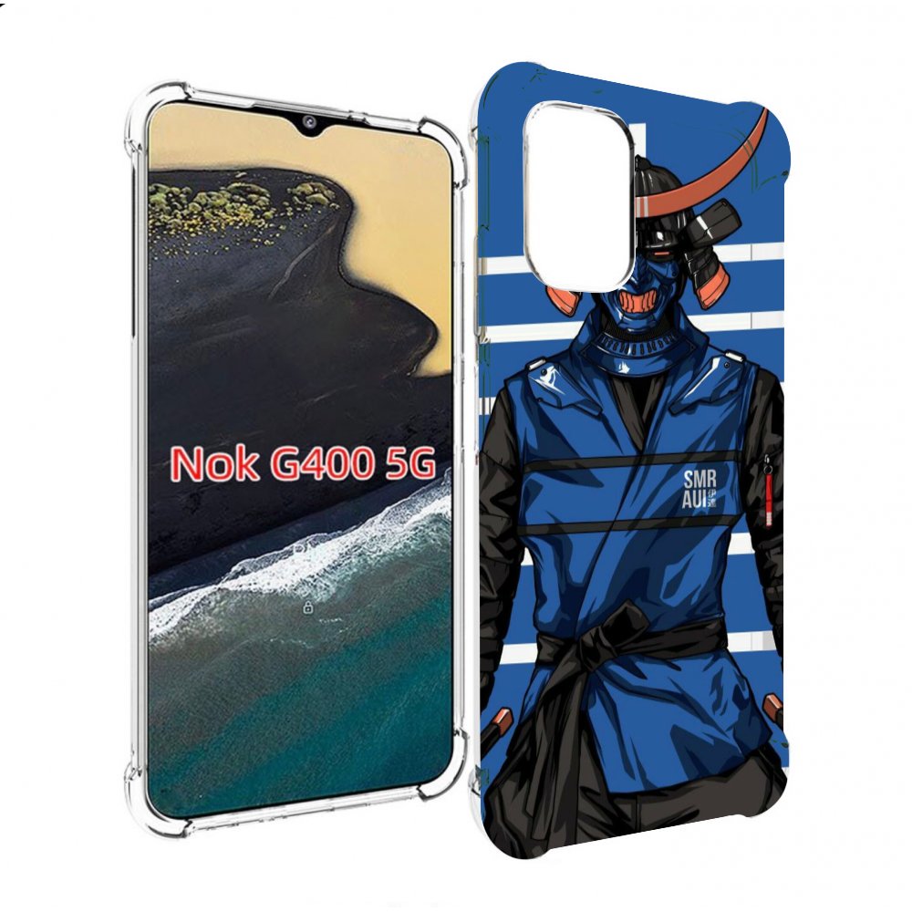 

Чехол MyPads самурай в синей форме для Nokia G400 5G, Прозрачный, Tocco
