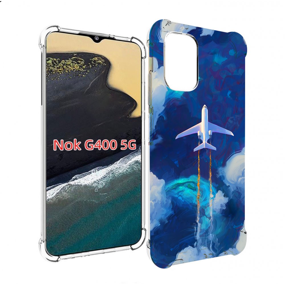 

Чехол MyPads самолет-в-небе-рисунок для Nokia G400 5G, Прозрачный, Tocco