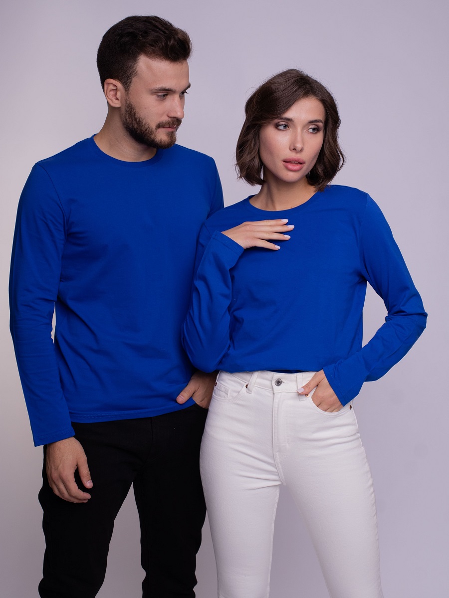 Лонгслив унисекс Uzcotton UZ-M-L синий 6XL