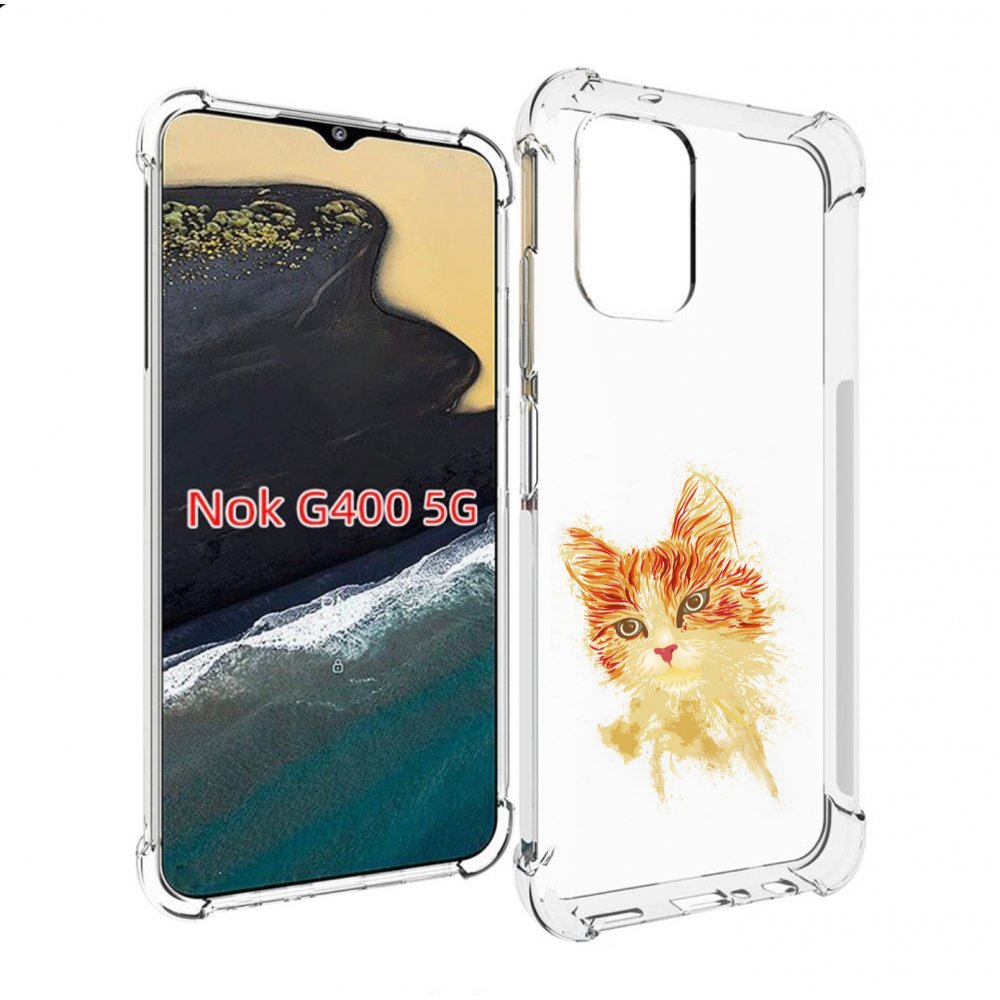 

Чехол MyPads рыжий кот для Nokia G400 5G, Прозрачный, Tocco