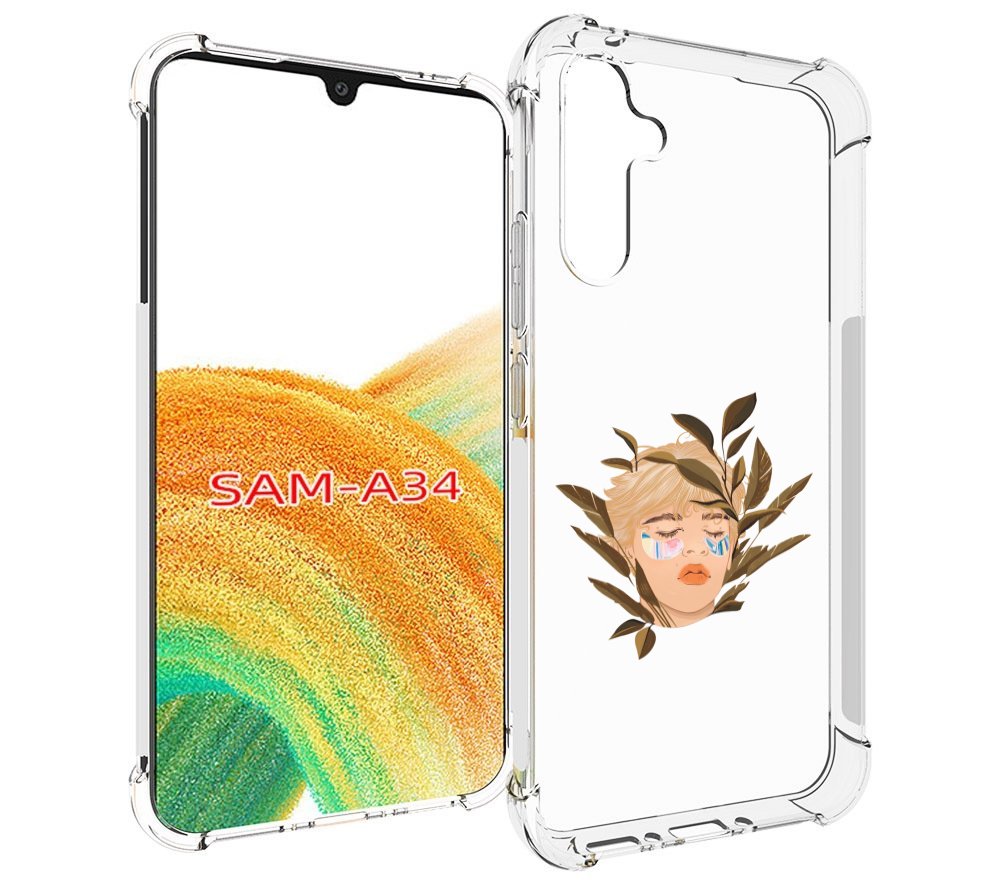 

Чехол MyPads лицо-с-патчами для Samsung Galaxy A34, Tocco