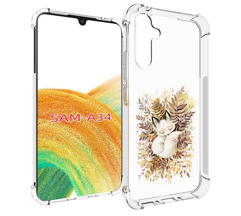 

Чехол MyPads лисенок в траве для Samsung Galaxy A34, Tocco