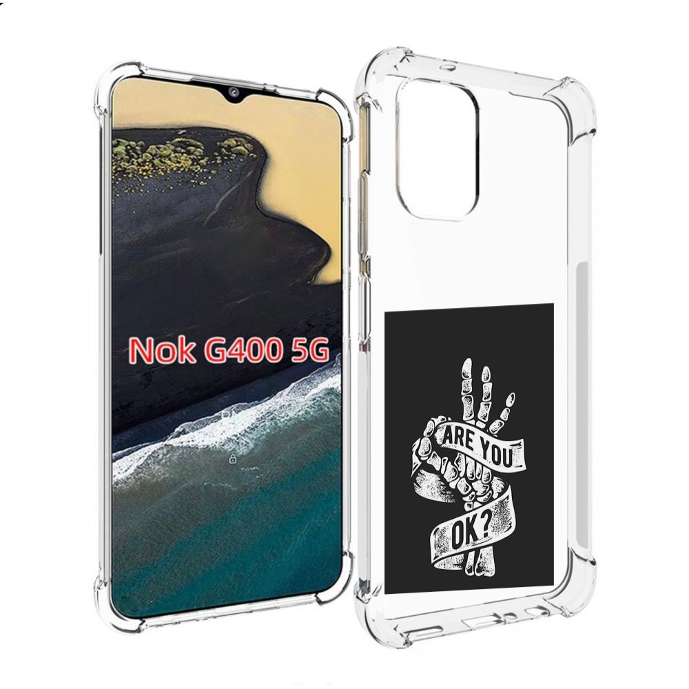 

Чехол MyPads рука-скелета для Nokia G400 5G, Прозрачный, Tocco