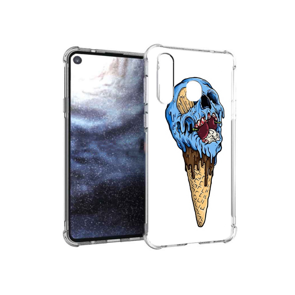 

Чехол MyPads Tocco для Samsung Galaxy A8s мороженное череп (PT124633.501.484), Прозрачный, Tocco