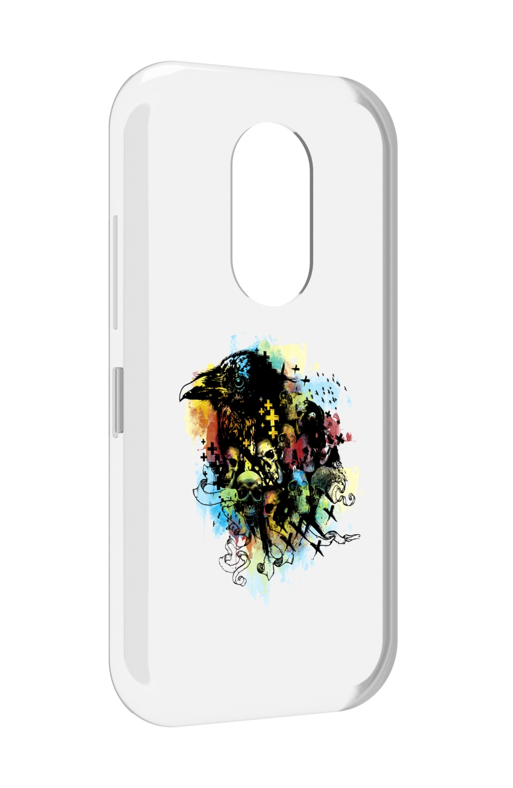 

Чехол MyPads ворон и черепа для Doogee S61 / S61 Pro, Прозрачный, Tocco