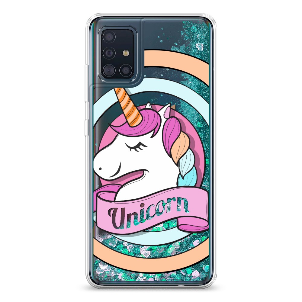 

Жидкий чехол с блестками "Unicorn зефирный" на Samsung Galaxy A51, 28995-1