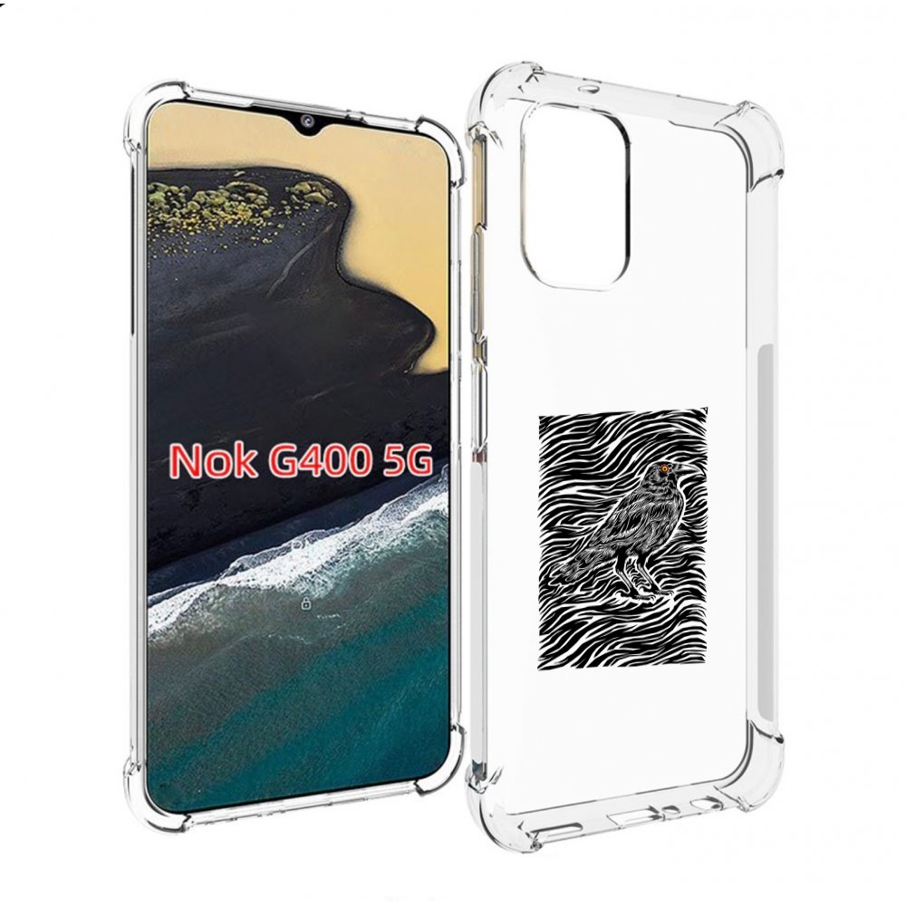 

Чехол MyPads ворон в абстракции для Nokia G400 5G, Прозрачный, Tocco