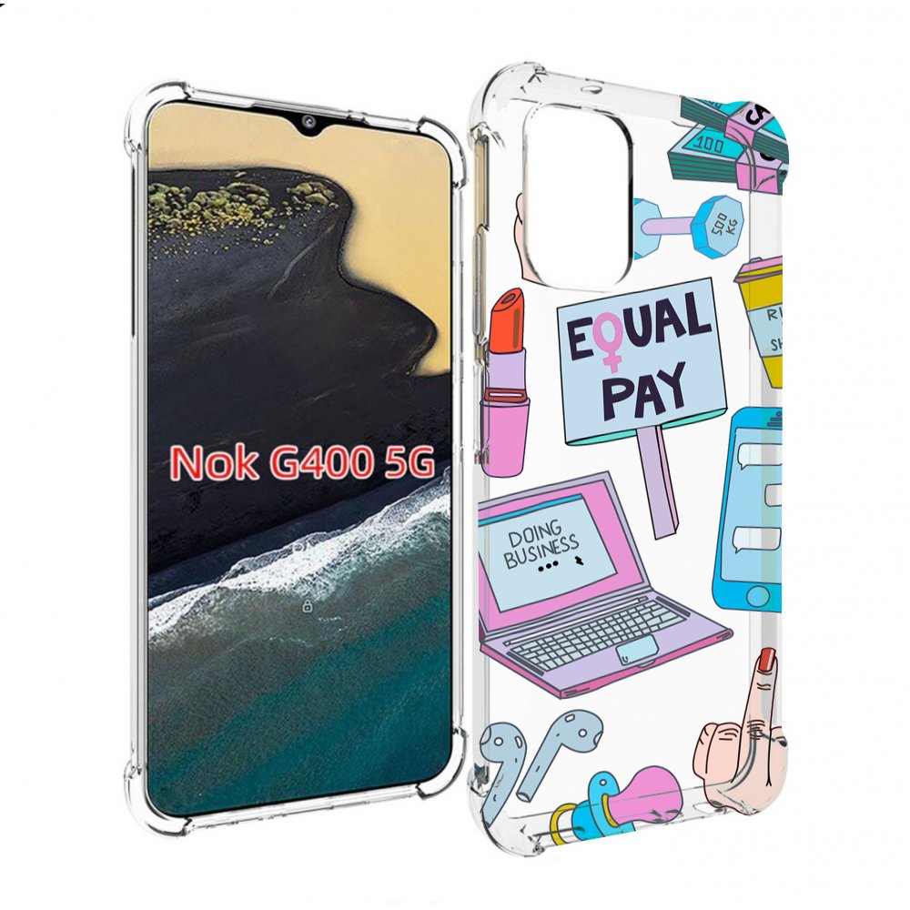 

Чехол MyPads разные-штучки для Nokia G400 5G, Прозрачный, Tocco