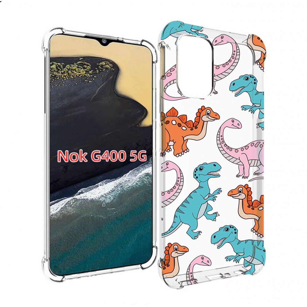 

Чехол MyPads разные-динозаврики для Nokia G400 5G, Прозрачный, Tocco