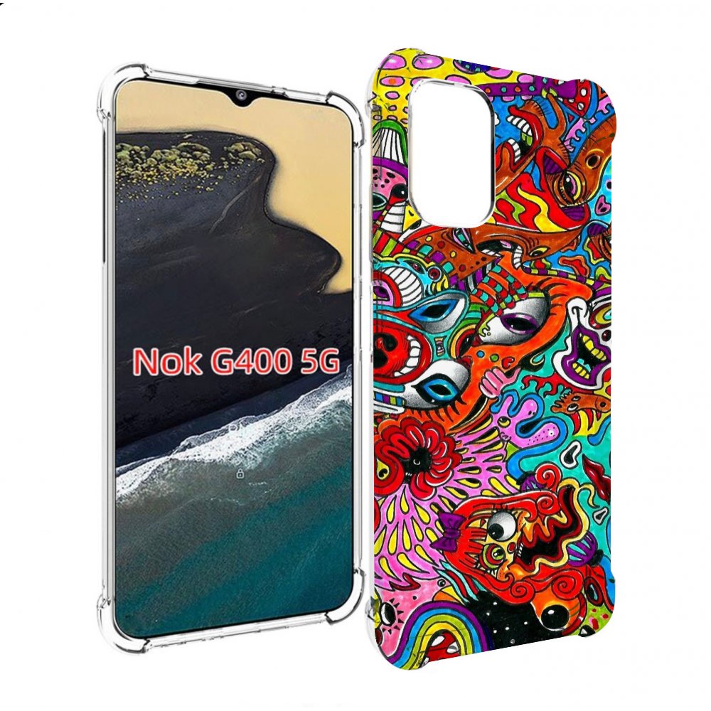

Чехол MyPads разные абстракции яркие для Nokia G400 5G, Прозрачный, Tocco