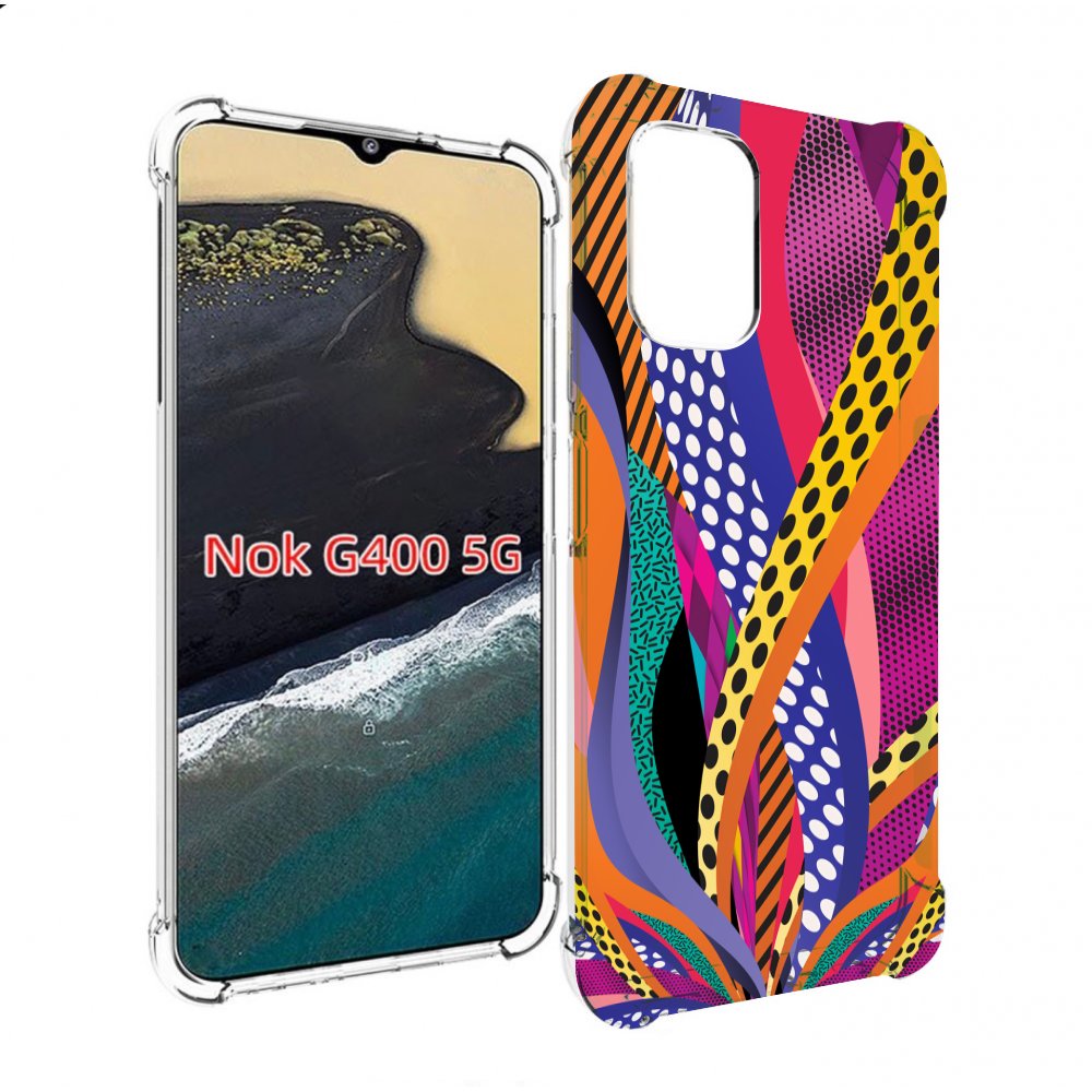 

Чехол MyPads разноцветные щупальца для Nokia G400 5G, Прозрачный, Tocco