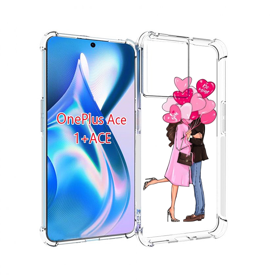 

Чехол MyPads девушка-с-парнем-сердечки женский для OnePlus Ace, Прозрачный, Tocco