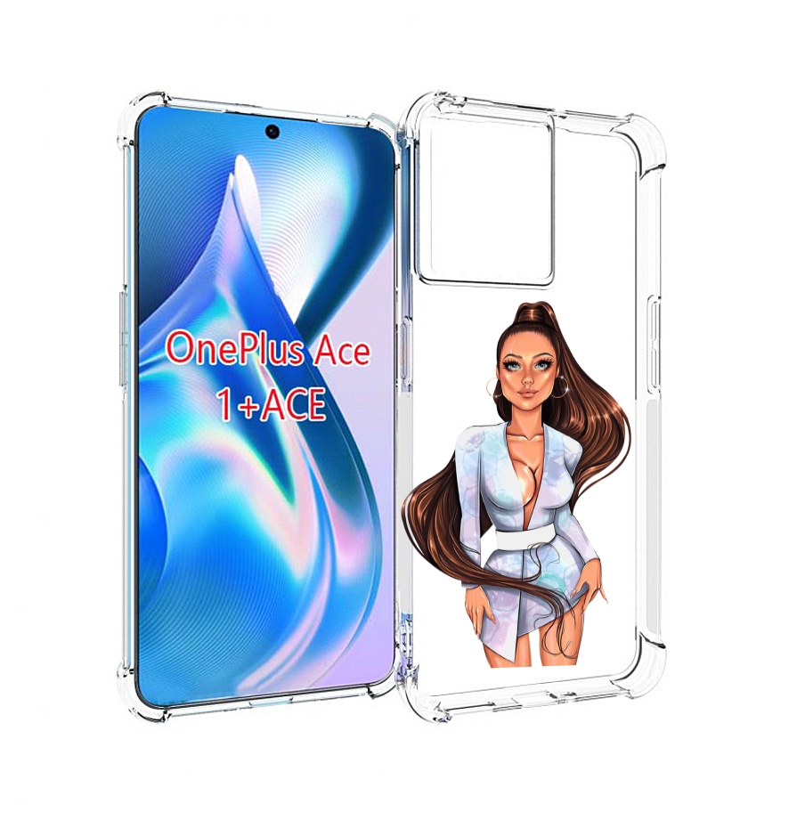 

Чехол MyPads девушка-с-очень-длинными-волосами женский для OnePlus Ace, Прозрачный, Tocco