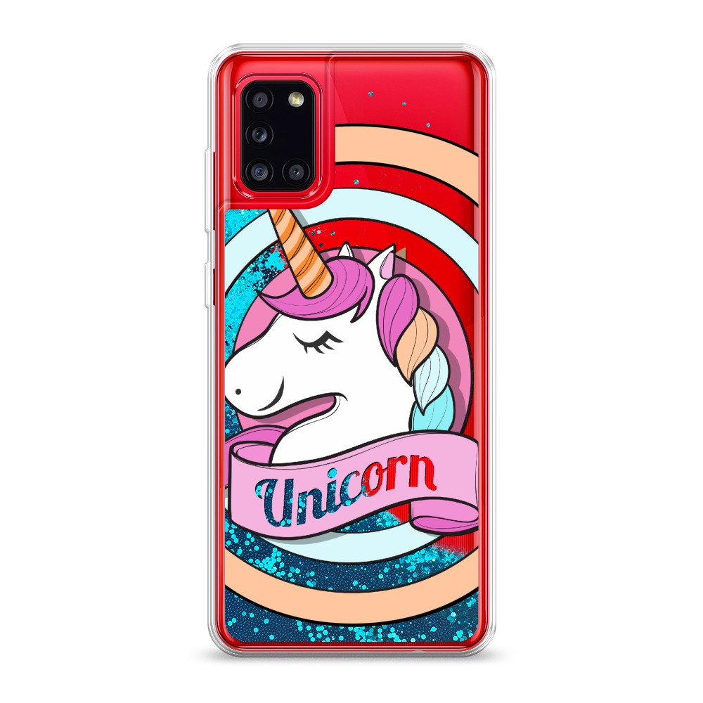 

Жидкий чехол с блестками "Unicorn зефирный" на Samsung Galaxy A31, 2100393-1