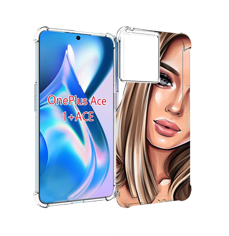 

Чехол MyPads девушка-с-каре женский для OnePlus Ace, Прозрачный, Tocco