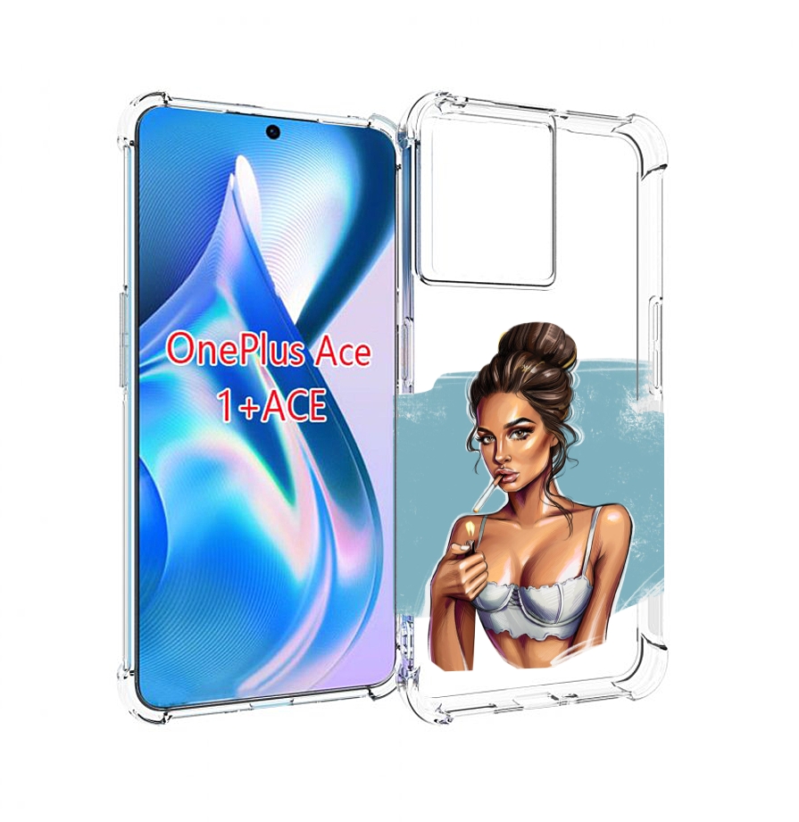 

Чехол MyPads девушка-с-зажигалкой для OnePlus Ace, Прозрачный, Tocco