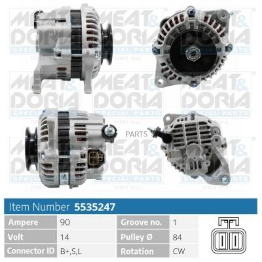 

MEAT&DORIA Генератор 14V 90A Nissan Almera II X-Trail T30 2.2 dCi