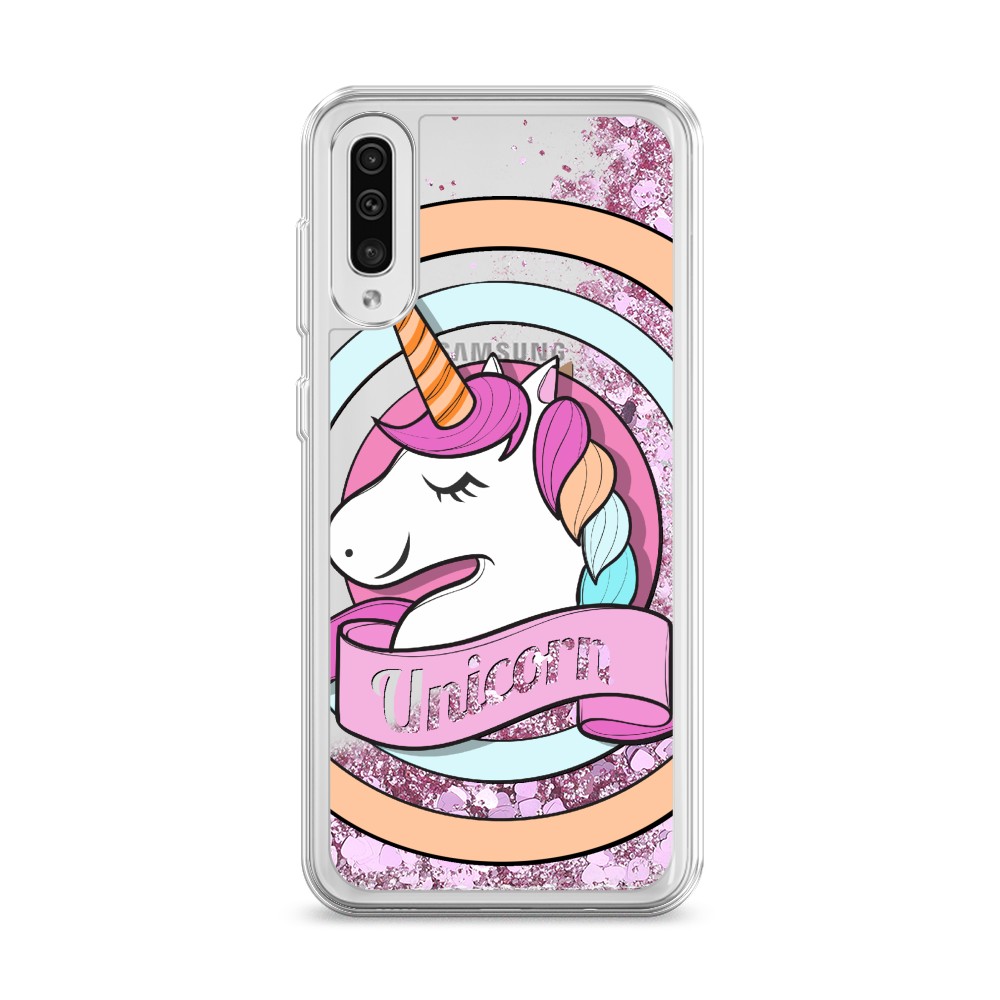 

Жидкий чехол с блестками "Unicorn зефирный" на Samsung Galaxy A30s