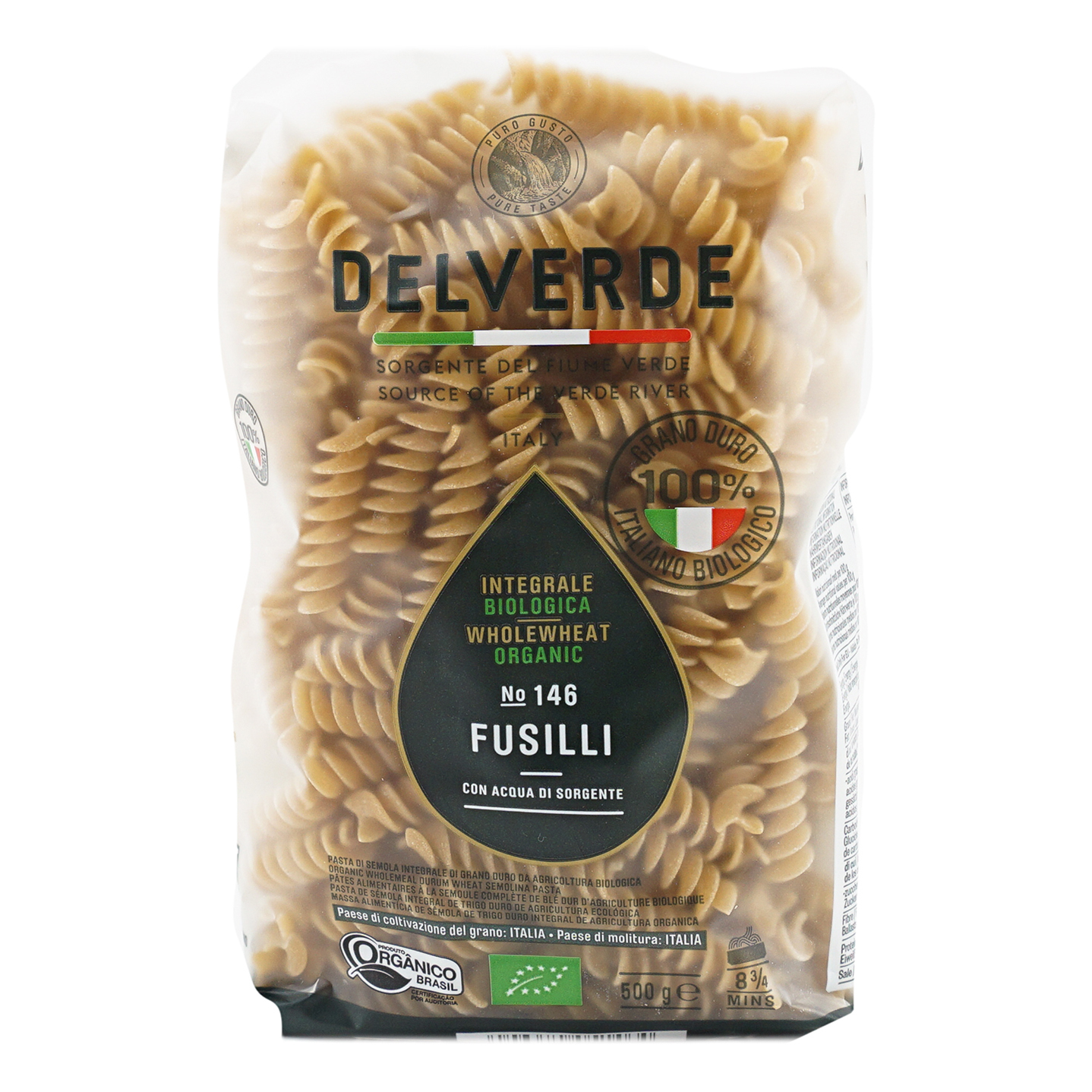 

Макаронные изделия Delverde № 146 Fusilli биологические с отрубями 500 г