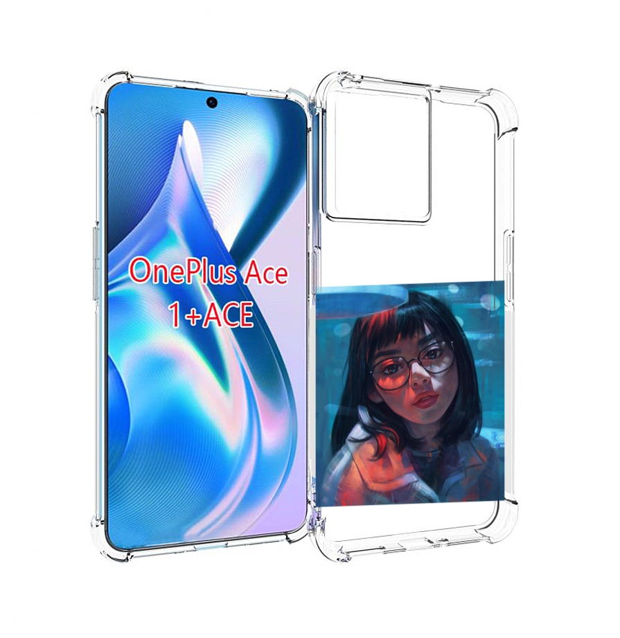 

Чехол MyPads девушка-под-красным-светом для OnePlus Ace, Прозрачный, Tocco