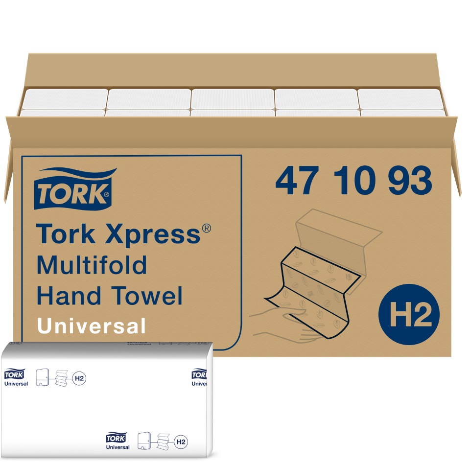 фото Бумажные полотенца tork xpress®, листовые, h2, multifold, 250 листов