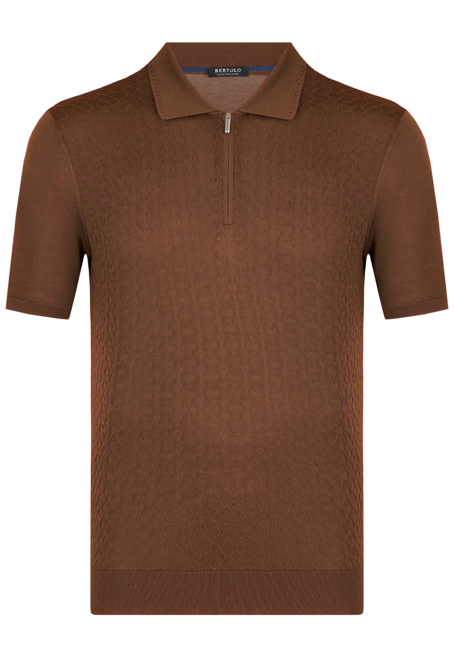 Футболка мужская BERTOLO 129285 коричневая 58 IT