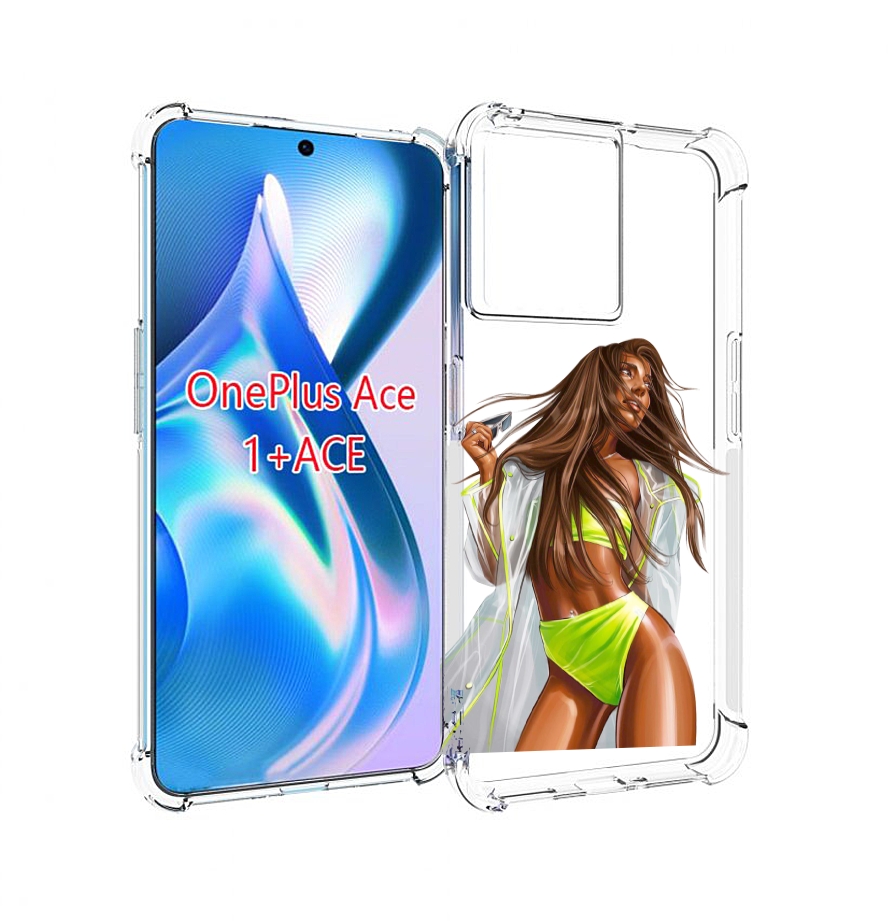 

Чехол MyPads девушка-модель-мулатка для OnePlus Ace, Прозрачный, Tocco