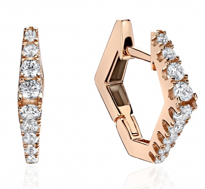 

Серьги из красного золота Эстет 01С1113733, фианит, 01С1113733