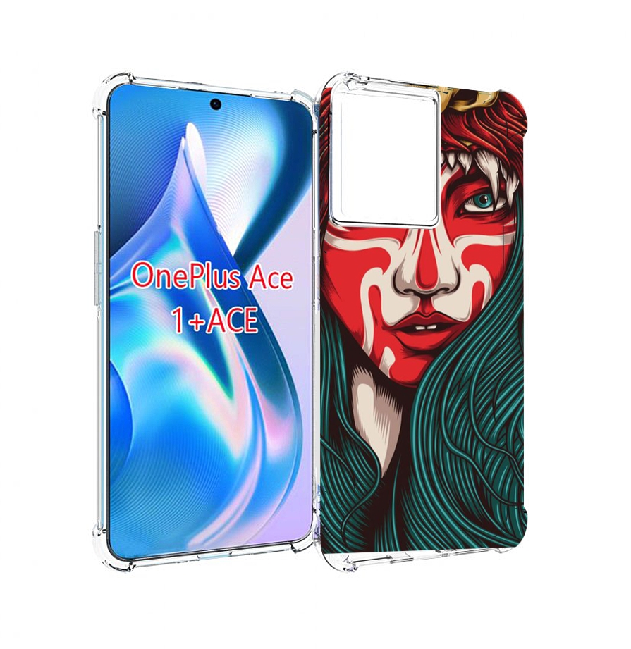 

Чехол MyPads девушка-в-маскировке для OnePlus Ace, Прозрачный, Tocco